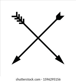 Arrow icon. Arrow flat sign design. Crossed Arrows vector symbol pictogram