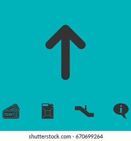 Arrow Up icon flat. Simple vector symbol and bonus icon