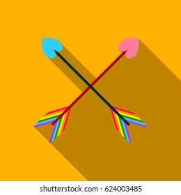 Arrow icon flat. Single gay icon from the big minority, homosexual flat.