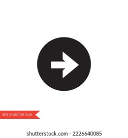Arrow icon flat style isolated