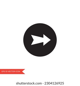 Arrow icon flat style isolated