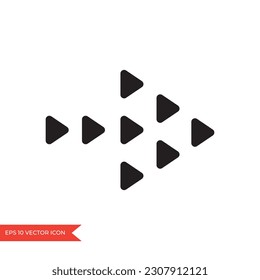 Arrow icon flat style isolated