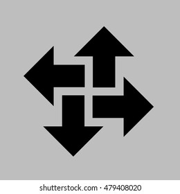 Arrow Icon flat style isolated.