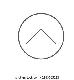 Up arrow icon in flat style on white background vector illustration