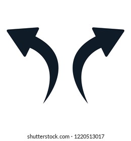 Arrow icon flat trendy 