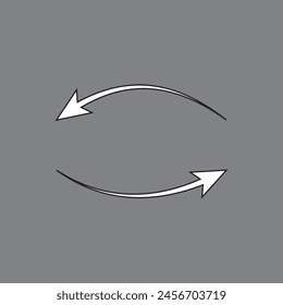 Arrow icon flat trendy illustration black background design eps 10