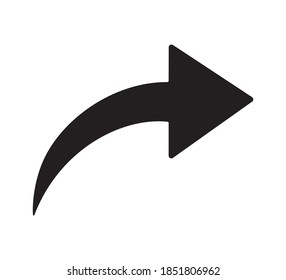 Arrow Icon, Flat Vector Design