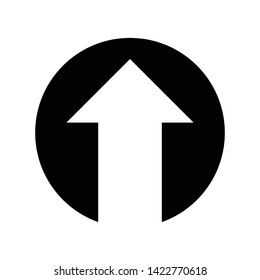 Up arrow icon flat vector illustration design isolated on white background