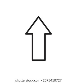 Arrow up icon Flat vector set outline