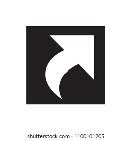 Arrow icon flat vector template design trendy