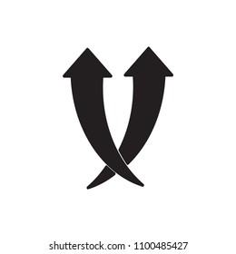 Arrow icon flat vector template design trendy