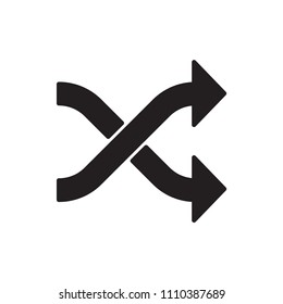 Arrow icon flat vector template design trendy