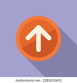Arrow up icon flat vector. Web interface. Internet address