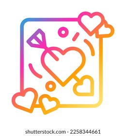 arrow icon gradient style valentine illustration vector element and symbol perfect. Icon sign from modern collection for web.