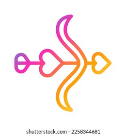 arrow icon gradient style valentine illustration vector element and symbol perfect. Icon sign from modern collection for web.