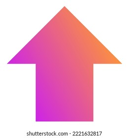 Up Arrow Icon Gradient Vector