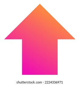 Up Arrow Icon Gradient Vector