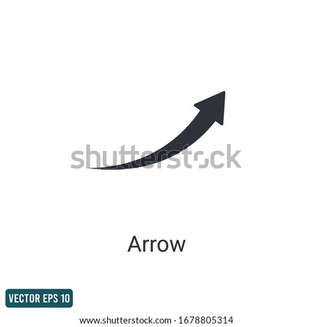 arrow icon growth symbol company logo template vector eps 10