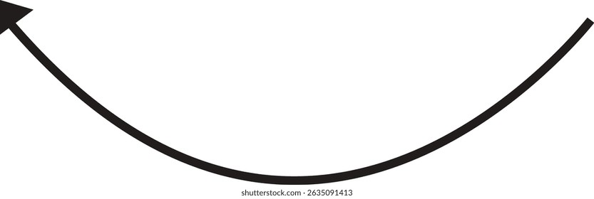 Ícone de seta. Seta de doodle de linha preta desenhada à mão, vetor de seta de curva. Desenho curvo pontilhado setas design isolado no fundo transparente. Forma de direção para Web e aplicativo.