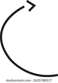 Ícone de seta. Seta de doodle de linha preta desenhada à mão, vetor de seta de curva. Desenho curvo pontilhado setas design isolado no fundo transparente. Forma de direção para Web e aplicativo.