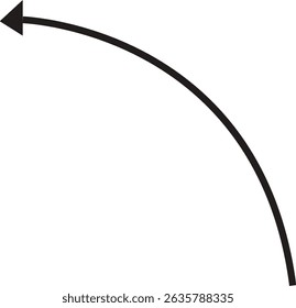 Ícone de seta. Seta de doodle de linha preta desenhada à mão, vetor de seta de curva. Desenho curvo pontilhado setas design isolado no fundo transparente. Forma de direção para Web e aplicativo.