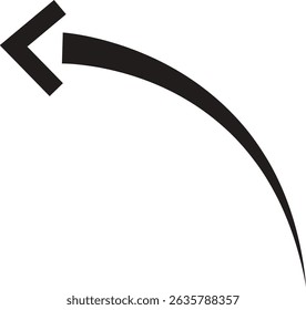 Ícone de seta. Seta de doodle de linha preta desenhada à mão, vetor de seta de curva. Desenho curvo pontilhado setas design isolado no fundo transparente. Forma de direção para Web e aplicativo.