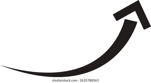 Ícone de seta. Seta de doodle de linha preta desenhada à mão, vetor de seta de curva. Desenho curvo pontilhado setas design isolado no fundo transparente. Forma de direção para Web e aplicativo.