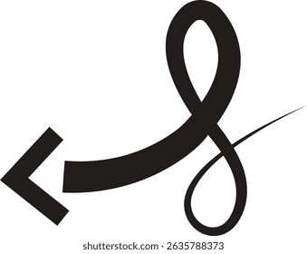 Arrow icon. Hand drawn black line doodle arrow, curve arrow vector. Sketch curved dashed arrows design isolated on transparent background. Direction shape for web and app.