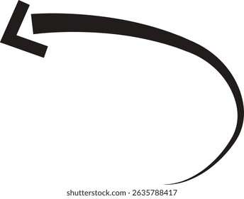 Ícone de seta. Seta de doodle de linha preta desenhada à mão, vetor de seta de curva. Desenho curvo pontilhado setas design isolado no fundo transparente. Forma de direção para Web e aplicativo.