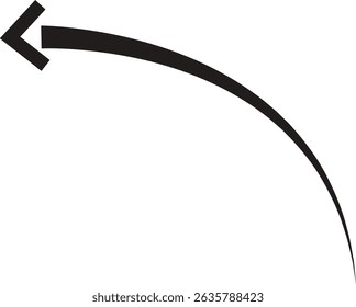 Ícone de seta. Seta de doodle de linha preta desenhada à mão, vetor de seta de curva. Desenho curvo pontilhado setas design isolado no fundo transparente. Forma de direção para Web e aplicativo.