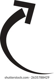 Ícone de seta. Seta de doodle de linha preta desenhada à mão, vetor de seta de curva. Desenho curvo pontilhado setas design isolado no fundo transparente. Forma de direção para Web e aplicativo.