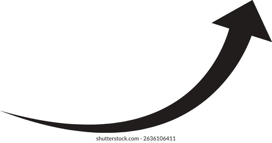 Ícone de seta. Seta de doodle de linha preta desenhada à mão, vetor de seta de curva. Desenho curvo pontilhado setas design isolado no fundo transparente. Forma de direção para Web e aplicativo.