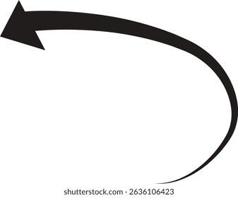 Ícone de seta. Seta de doodle de linha preta desenhada à mão, vetor de seta de curva. Desenho curvo pontilhado setas design isolado no fundo transparente. Forma de direção para Web e aplicativo.