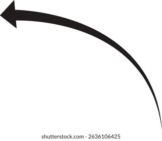 Ícone de seta. Seta de doodle de linha preta desenhada à mão, vetor de seta de curva. Desenho curvo pontilhado setas design isolado no fundo transparente. Forma de direção para Web e aplicativo.