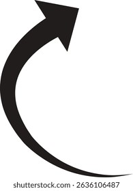 Ícone de seta. Seta de doodle de linha preta desenhada à mão, vetor de seta de curva. Desenho curvo pontilhado setas design isolado no fundo transparente. Forma de direção para Web e aplicativo.
