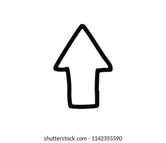 up arrow icon hand drawn design illustration,designed for web and app