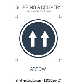 arrow icon. high quality filled arrow icon on white background. from shipping delivery collection flat trendy vector arrow symbol. use for web and mobile