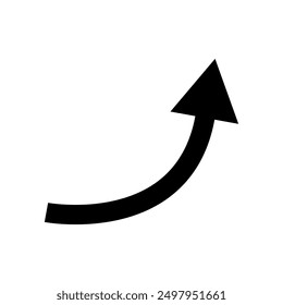 Arrow icon illustrated on background