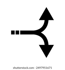Arrow icon illustrated on background