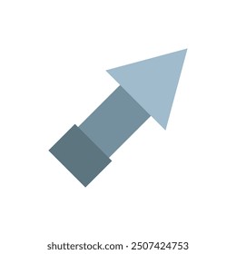 Arrow icon illustrated on background