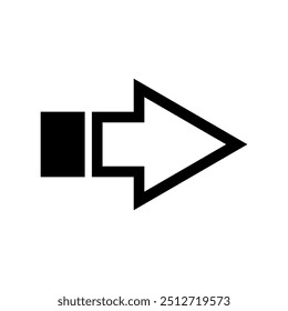 Arrow icon illustrated on background