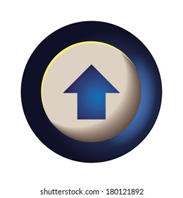 Up arrow icon illustration blue vector