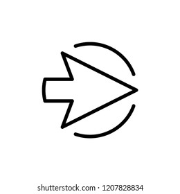 arrow icon illustration isolated vector sign symbol