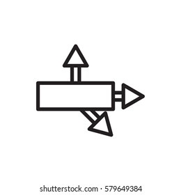 arrow icon illustration isolated vector sign symbol