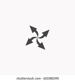Arrow icon illustration isolated vector sign symbol