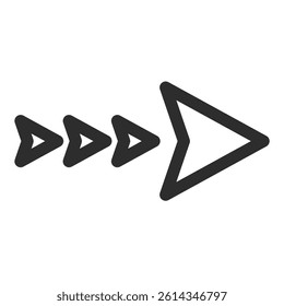Arrow icon illustration representing continuity