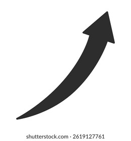 Arrow icon illustration representing rising