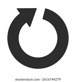 Arrow icon illustration representing rotation or recycling