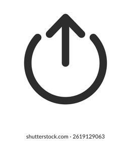 Arrow icon illustration showing loading status