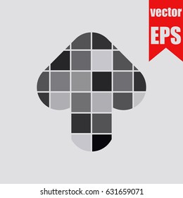 Up arrow icon info graphic isolated in flat style.Vector illustration.